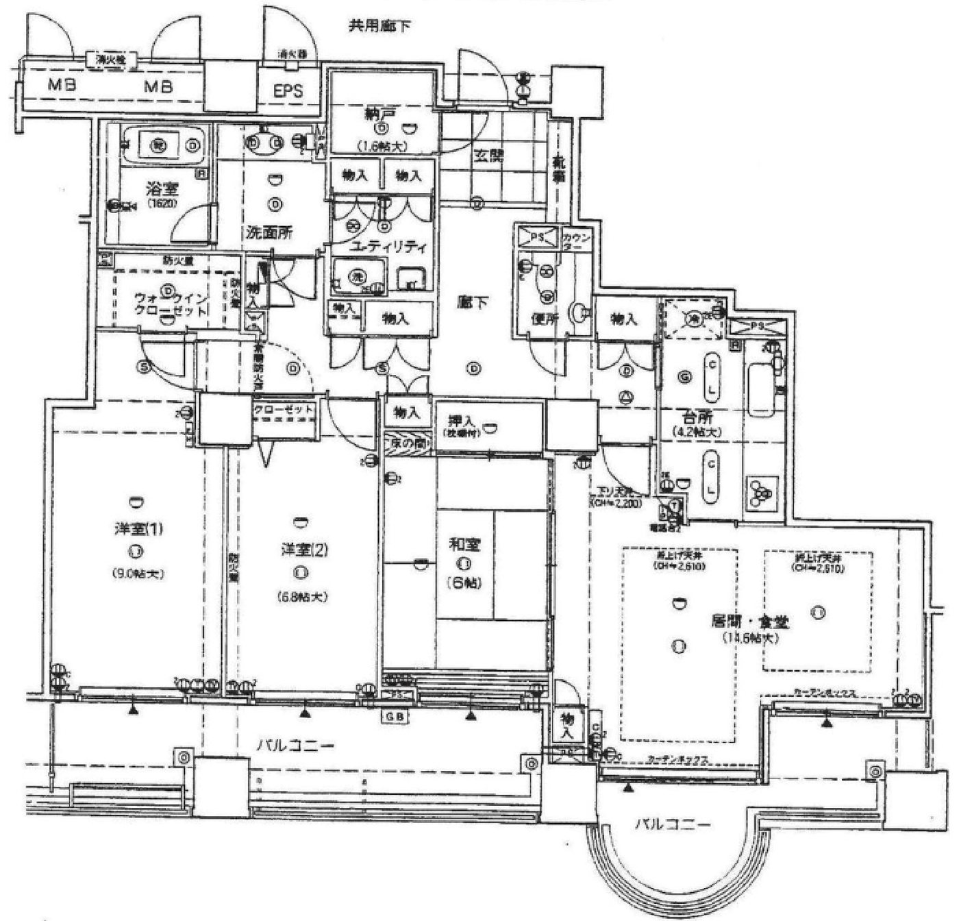 タワーズイースト 3ＬＤＫ 間取図